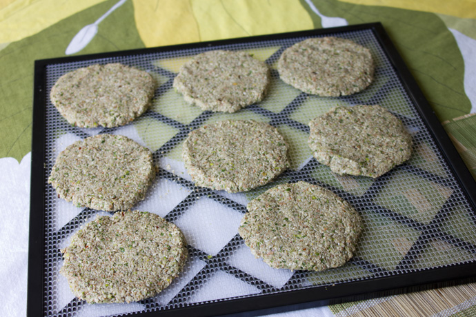 raw nut and vegetable burgers