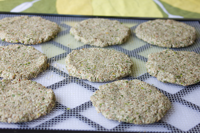 raw nut and vegetable burgers